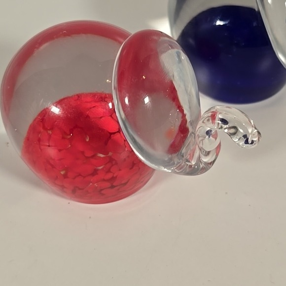 Set Of 2 Czech Republic Art Glass Elephants Paper Weights - Picture 5 of 7